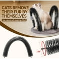 thumbnail image 2 of Cat Arch Self Groomer Cat Massager, Cat Grooming Brush with 2 Brushes and Heavy Plush Base, Cat Face and Back Scratchers, Cat Scratchers for Indoor Cats with 2 Toy Plush Balls, Cat Rubbing Post, 2 of 8