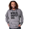 thumbnail image 3 of Worlds Okayest Dad Fathers Day Family Men's Big & Tall Graphic Hoodie Brisco Brands 2X, 3 of 4
