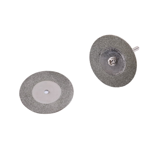 Disco de corte de sierra de diamante mini, 10 unidades, rueda rotativa de rectificado + 2 mandriles para rectificadora