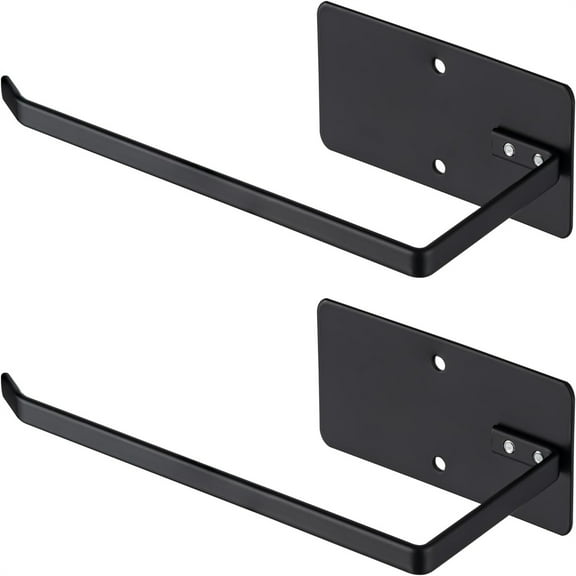 Bathroom Toilet Paper Holder 2Pack,Stainless Steel Toilet Roll Holder,Wall Mounted Self Adhesive Paper Stand for Bathroom, Kitchen, Washroom(Black)