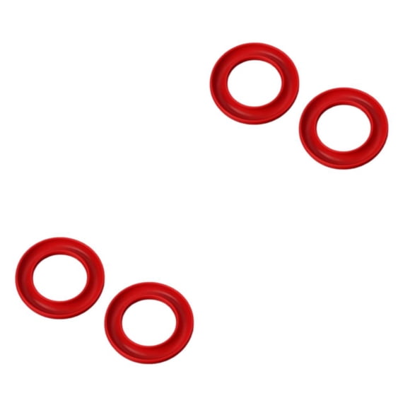 Kenally Caja de almacenamiento redonda de plástico para el hogar, 2 uds., anillo de goma, protector de agujas de coser, herramientas de Rojo 2piezas