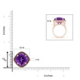 thumbnail image 4 of ANGARA Natural 4.7 Ct. Amethyst with Brown Diamond Halo Ring in 14K Rose Gold for Women (Ring Size: 3.5), 4 of 9
