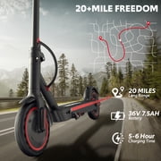 Electric Scooters for Adults&Teen, 550W Motor 19Mph Top Speed E-Scooter, 21 Miles Range, Folding w/Side Lights, UL2272 Dual Brake & App