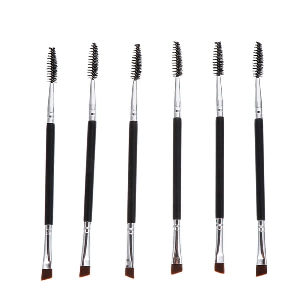 6pcs cepillos de cejas cepillos de ojo de angulo cepillos de cepillos de spoolie cepillos de cumpleaños regalo