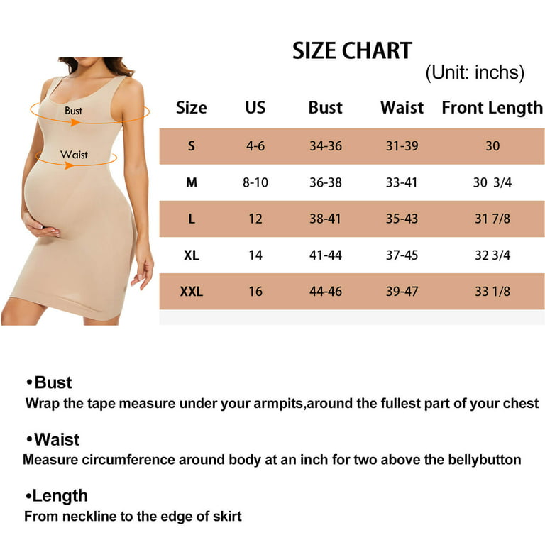 MANIFIQUE Women's Maternity Seamless Shapewear Slip Dress