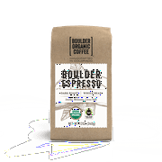 Boulder Organic Boulder Espresso Organic & Fair Trade Whole Bean, Dark Roast, 12 oz Bag, Caffeinated