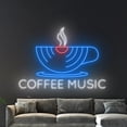 thumbnail image 5 of Handmadetneonsign Coffee Music Neon Sign, Coffee Cup Record Disc Wall Decor, Coffee Cup Disc Wall Decor, 5 of 5
