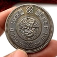 thumbnail image 4 of Moneda decorativa de colección, estilo antiguo, calavera de latón, gótica, 4 of 5
