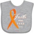 thumbnail image 3 of Inktastic Faith over Fear Leukemia Awareness with Orange Ribbon Boys or Girls Baby Bib, 3 of 4