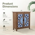 thumbnail image 7 of Alpha Joy Rustic 2-Door Accent Cabinet, Wood Storage Cabinet with Shelves in Porcelain Pattern for Entryway, Dining Room, Blue & White, 7 of 7