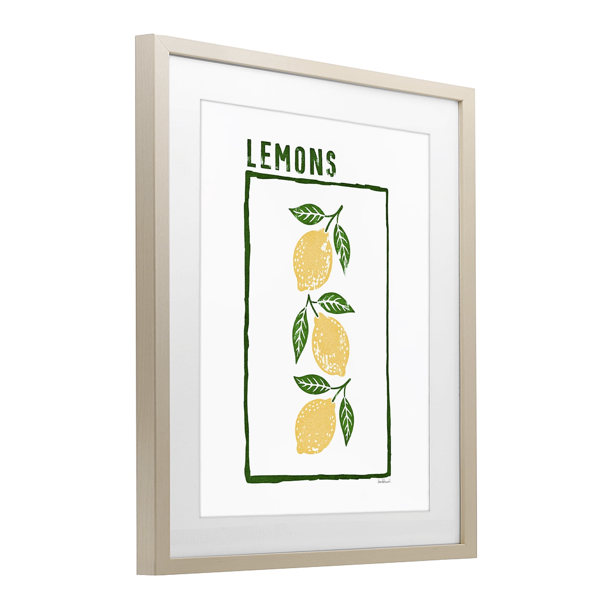 Stupell Industries Tasty Summer Lemons Birch Framed Print Under Glass, design by Amanda Greenwood