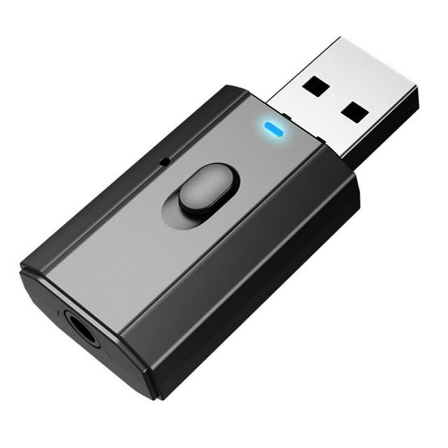 Adaptador de Receptor de transmisor de audio USB Bluetooth V5.0 para Car Baoblaze T7 Negro