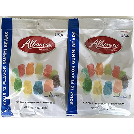 Albanese World's Best Sour 12 Flavor Gummi Bears, 7 Ounce Bag (Pack of (Best Candy In The World)