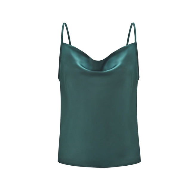 Heliisoer Womens Sexy Fashion Solid Color Adjustable Casual Basic Strappy Solid Tank