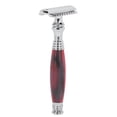thumbnail image 3 of Maquinilla de afeitar de seguridad de mango largo profesional reutilizable aleación de zinc maquinilla de afeitar limpia manual para hombres rojo, 3 of 5
