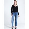 thumbnail image 2 of Scoop Women's Pointelle Knit Cardigan Sweater with Long Sleeves, Lightweight, Sizes XS-XXL, 2 of 5