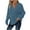 Blue, variant on ZQGJB Lightweight Thin Jackets for Women Casual Drawstring Waffle Knitted Pullover Sweatshirt Long Sleeve Button V Neck Hooded Outwear Tops XXL