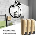 thumbnail image 5 of Triple 350ml Liquid Soap Dispensers Heat-Resistant Wall-Mount (Gold), 5 of 5