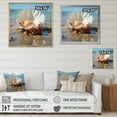 thumbnail image 4 of Designart "White Clam Ocean " Animals Canvas Wall Art, 4 of 5