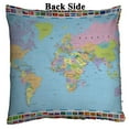 thumbnail image 2 of PKQWTM Colored World Map Flags Reversible Mermaid Cushion Cover Home Decor Sequin Pillow Case Size 16x16 inches, 2 of 2