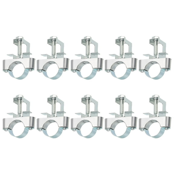 Unique Bargains 10Pack Conduit Hanger with Beam Clamp Pipe Support Bracket Fit for 1-1/4'(32mm)