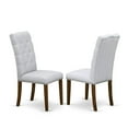 thumbnail image 6 of East West Furniture 3 Pc Dining Set Contains a Square Dining Table and 2 Upholstered Chairs, 6 of 7