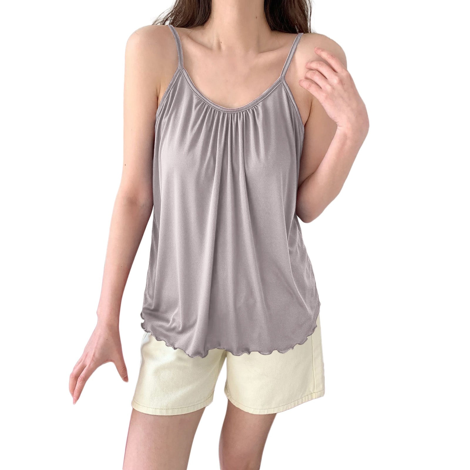 Ketyyh-chn99 Ladies Tank Tops Dressy Casual Cropped Tops Cami Tank