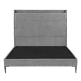 thumbnail image 1 of Base Cama Slim Matrimonial + Cabecera Wing Trinity Gris Duk, 1 of 8