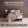 thumbnail image 5 of Vianney Twin Size Comforter - Reversible Lightweight Quilt Blanket 71x93 inches - Soft Blush Pink and Pale Pink Design - Year-Round Cozy Bedding, 5 of 7