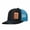 Black and blue, variant on Faith Leather Patch Letter Embroidered Color Block Trucker Hat Unisex Adjustable Cotton Breathable Fashion Cap for Travel Daily Wear