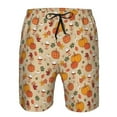 thumbnail image 3 of Salouo Fall Autumn Pattern Swim Trunks for Men,Men's Hawaiian Bathing Suit Swimsuits Quick Dry Swimming Board Shorts Beach Shorts with Pockets-3X-Large, 3 of 6