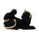 thumbnail image 3 of Estatua de gato de madre e hijo Macarena Escultura de resina decorativa Negro, 3 of 8