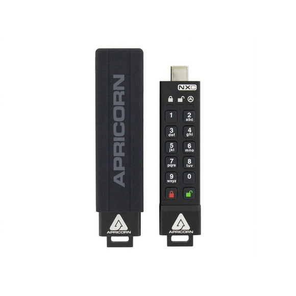 Apricorn Aegis Secure Key 3NXC - Clé USB - Cryptée - 16 GB - USB-C 3.2 Gen 1 - FIPS 140-2 Niveau 3 - Conforme