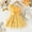 Yellow, variant on Qingpeng Girls One Shoulder Dress Ruffles Sleeveless Flowy Party Dresses for Kids 2-8Y