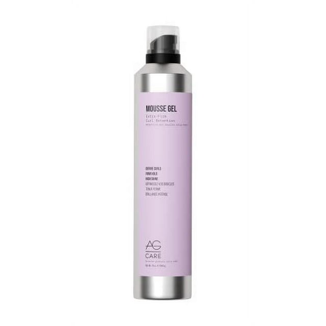 AG Care Curl Retention Hair Mousse Gel with Rice Protein Amino Acids | Extra Firm Styling Mousse for Curly Hair, 10 Fl Oz