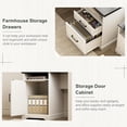 thumbnail image 4 of Homieasy L Shaped Executive Desk with File Drawers, 60" Corner Computer Desk with Power Outlets, Large 2 Person Home Office Table with Storage Cabinet, Sturdy Writing Desk, White and Black, 4 of 7