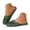 Green, variant on Dakaela Women's Fishnet Mesh Flat Sandals Closed Toe Slip on Mule Slides with Flower Backless Loafers Summer Shoes Size 6-9
