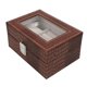 thumbnail image 2 of Organizador portátil de gran capacidad para guardar de forma segura relojes y joyas de lujo en color marrón, 2 of 8