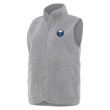 Women s Antigua Gray Buffalo Sabres Nostalgic Full-Zip Vest