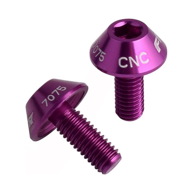 GLFILL 1 Paire Vis de Cage de Bouteille de Vélo en Acier Inoxydable M5*12 Support de Pompe à Air Coloré Vis Fixes Violet