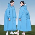 thumbnail image 2 of Rain Coats for Boys Girls Poncho Full Length School Commute Full Body Solid Color Kids Rainwear, 2 of 4