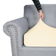 thumbnail image 5 of Stretch Couch Cushion Cover, Spandex Cushion Cover Removable Washable Sofa Slipcover Soft Furniture Protector for Pets Children-Off-white-Medium, 5 of 7