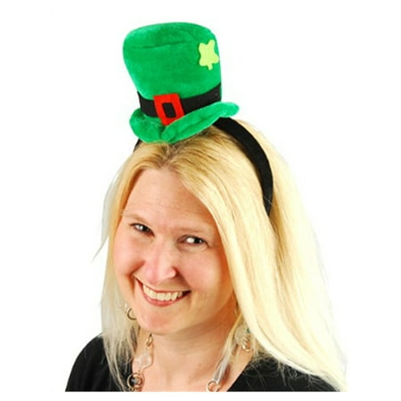 - Green St. Patrick's Day Leprechaun Mini-Top Hat On Head Band
