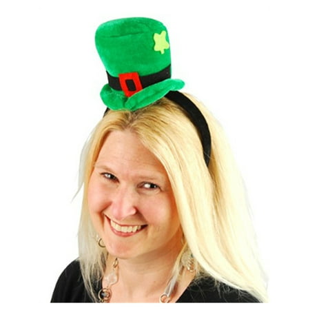 Green St. Patrick's Day Leprechaun Mini-Top Hat On Head Band