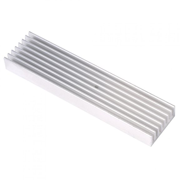 Yajisi Premium Aluminum Heatsink Cooling Module Heat Sink Chip 100x25x10mm (3.94 x 0.98 x 0.39 Inches) with 8 Teeth High Dissipation Efficiency Cooler for IC LED Power Transistor PC Laptop