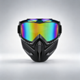thumbnail image 3 of Face Mask with Goggles, Breathable Dustproof Windproof Full Head Cover Skull Mask for Outdoor Cycling Motocross Skiing and Paintball Multicolor 1Pc, 3 of 4