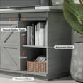 thumbnail image 3 of Vineego 58 Inch Farmhouse TV Stand and Entertainment Center for Televisions,with Sliding Barn Doors and Storage Cabinets,Gray, 3 of 7