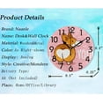 thumbnail image 3 of GZHJMY Cute Cartoon Welsh Corgi Dog Butt Heart Round Wall Clock Decorative, 9.5 Inch Battery Operated Quartz Analog Quiet Desk Clock for Home,Office,School(Pink), 3 of 6