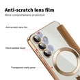 thumbnail image 3 of Allytech Wallet Case for Samsung Galaxy S24 with Card Slots & Lens Protector, Compatible with MagSafe, Slim Shockproof Anti-Scratch Clear Back Panel [RFID Blocking] Case - Brown, 3 of 8