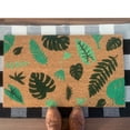 thumbnail image 4 of Kwasome Outdoor Carpet Welcome To The Jungle Funny Doormat Green Leaf Prints Home Decor Outdoor Welcome Mat Flocked Rug Be Nice Or Leaf Doormat Flower For The Front Door Patio Porch Farmhouse, 4 of 4